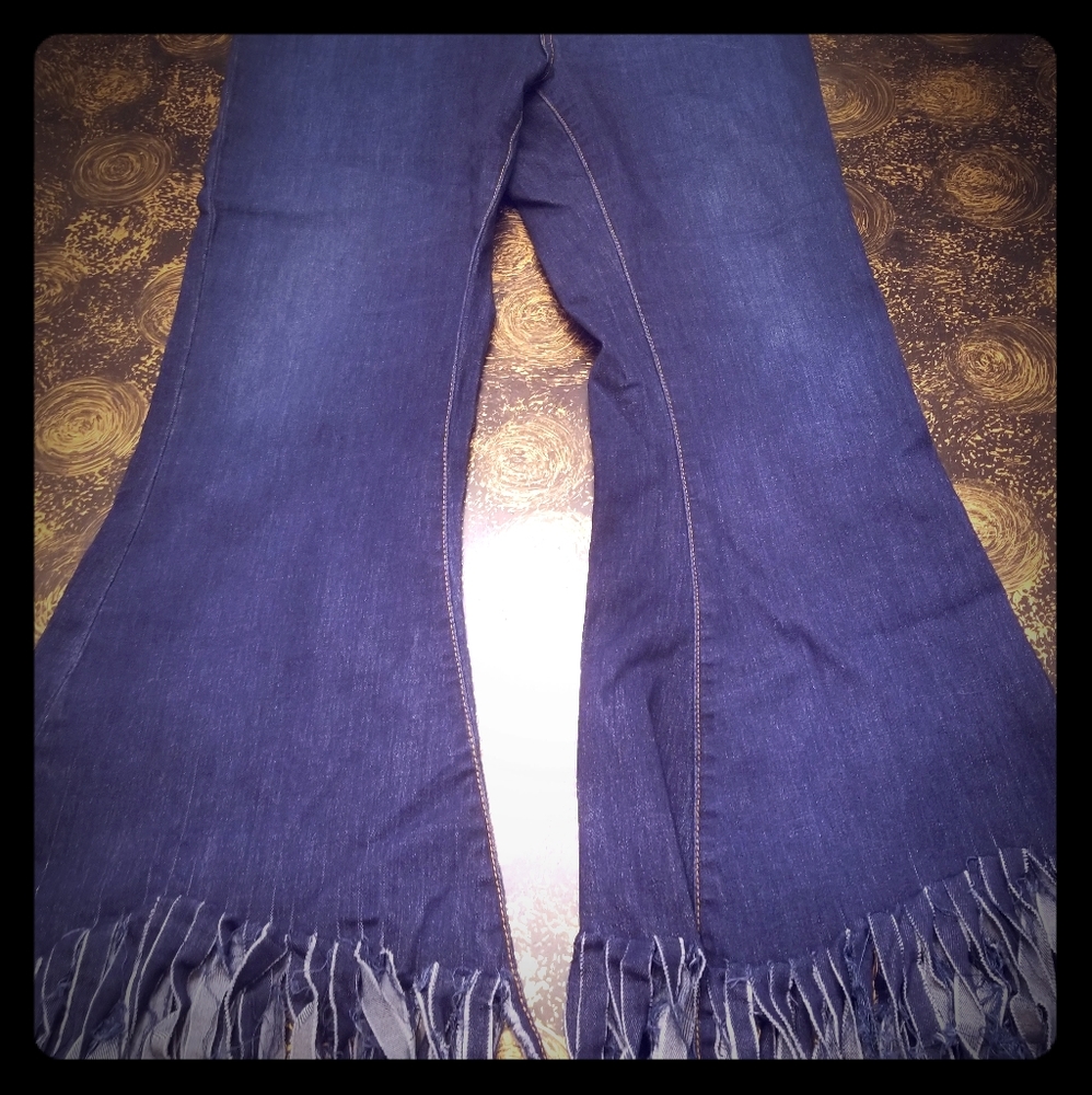 Flared bell bottom jeans